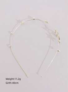 1 pieza Diadema elegante y minimalista con estrella hueca de perla y cristal, accesorio decorativo para el cabello para fiestas y uso diario