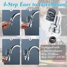 Kitchen Faucet With Pull-Down Sprayer, Faucet Splash Guard Extension, 3 Water Modes, Suitable For Farmhouses, Campers, Laundry Rooms, RVs, Bars Home Bathroom Decor Summer Back To School