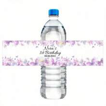 30 piezas de etiquetas personalizadas con mariposas para botellas, pegatinas de vinilo holográfico personalizadas para fiesta de cumpleaños - Multicolor - Ver 11