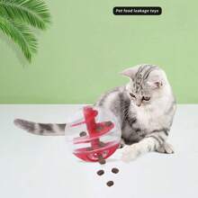 Dispensador de comida interactivo para gatos en forma de bola espiral, juguete para masticar para mascota, alimentador de golosinas con rompecabezas entretenido