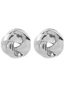 2 件时尚几何扭曲简约奢华休闲耳环