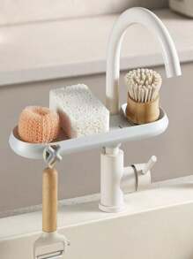 1 件厨房水槽收纳架，海绵，钢丝球，洗碗布收纳架 - 彩色 - 查看 6