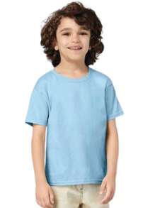 Camiseta Playera Niño Joven Adolecente Lisa Cuello Redondo Manga Corta Moda - Azul - Ver 2