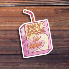 3-Inch "Silly Goose Juice Sticker - Funny And Cute Beverage-Themed Vinyl Sticker For Laptops, Notebooks, Water Bottles, Study Desks, Student' Rooms, And Personal Spaces | Great For Humor Fans, Students, Student, And Beverage Lovers | Perfect Gift For Friends, Family, And Colleagues | Whimsical Sticker For Beverage Humor, Relatable Fun, And Creative Expression" - 3inch/7.62cm - View 1