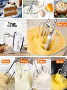 Mezclador eléctrico de la cocina de Blender batidor de huevo Crema mezclador 7-velocidad de la mano 180W - Multicolor - Ver 4