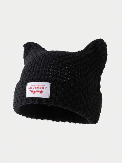 1pc Unisex Casual Animal Pattern Cute Street Style Acrylic Knit Hat, Suitable For All Seasons