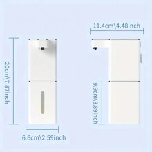 新款方形皂液器，创新设计带观察窗，提供液体和泡沫两种款式，壁挂式或台面式使用，统一Type-C USB充电，4档可调液体输出，适用于办公室、酒店、家庭和学校 - 新款 - 查看 6