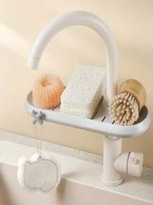 1 件厨房水槽收纳架，海绵，钢丝球，洗碗布收纳架 - 彩色 - 查看 2