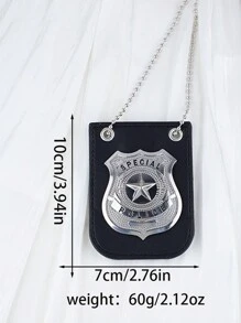 合金侦探徽章角色扮演玩具套装，制服（包括侦探徽章、手铐、服装配饰） - 彩色 - 查看 5