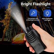 Kit 2 rádios comunicador baofeng Alcance 12 Km 16 Canal BF 777S Profissional recarregável rádio segurança envio imediato - Preto - Visão 6