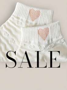 kit 6 par meias feminina  bom qualidade  cano curto branco com textura