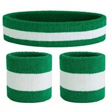 3pcs/Set Sweatband Set, Colorful Striped Sweatbands With 1 Headband And 2 Wristbands, Sports Anti-Perspirant Bands Gym, Hair Accessories, Men Accessories