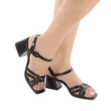Women's Sandals With Low Block Heel,  2025 Comfort - 黑色 - 查看 1