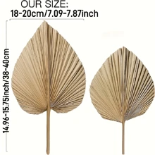 A Set Of 45pcs Of Dried Pampas Grass Decorations, Including 4 Dried Palm Leaves, Large Dried Palm Spears, And Dried Flower Bouquets Suitable For Bohemian Weddings, Home Parties, Kitchen Vases, Farmhouse Table Arrangements, And Anniversary Decorations. Gifts Birthday Graduation,Fall Decor,Autumn - Beige - View 10