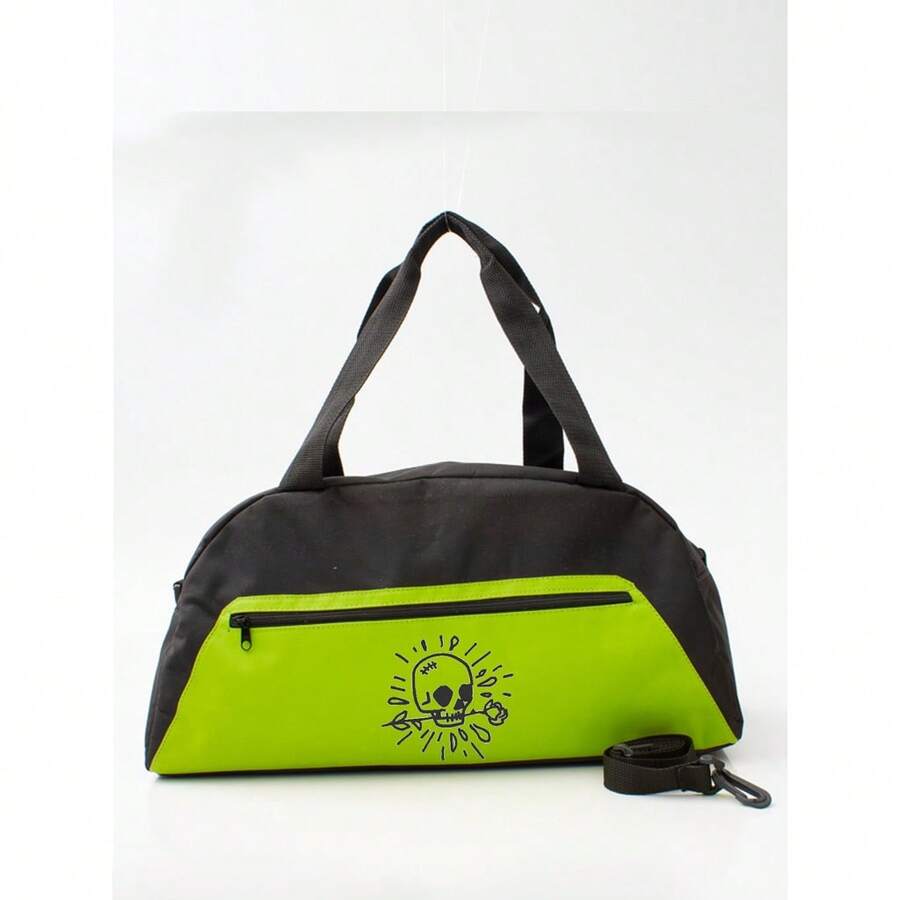 Mala Faixa  - CAVEIRA 1 - Stilo Club Academia Trabalho Escolar Faculdade Viagem Fut Masculino Feminino - Verde - Visão 1