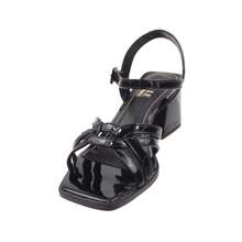 Women's Sandals With Low Block Heel,  2025 Comfort - 黑色 - 查看 2