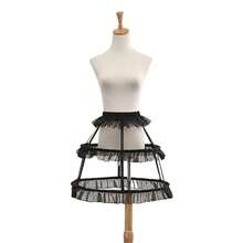 女童洛丽塔镂空荷叶蕾丝鸟笼鱼骨裙角色扮演连衣裙衬裙新娘婚纱内衬