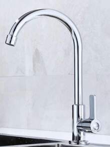 1 pièce Robinet de lavabo de salle de bain en acier inoxydable à levier unique et mono-trou, robinet d'eau chaude et froide, robinet de lavabo de salle de bain à poignée unique, mitigeur de lavabo noir brossé, or, robinet de lavabo de buanderie à eau froide et chaude mélangée, robinet de lavabo de salle de bain