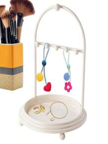 Multi-Tier Vertical Plastic Jewelry Display Stand For Necklaces & Pendants - 3D Organizer Box, Lightweight Store Showcase Or Home Storage Solution