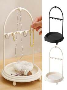 Multi-Tier Vertical Plastic Jewelry Display Stand For Necklaces & Pendants - 3D Organizer Box, Lightweight Store Showcase Or Home Storage Solution