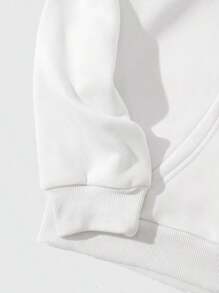 Women's Sweatshirt With Butterfly And Flower Monogram Print - White - View 7