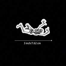 3-Inch "Skeleton Dance Sticker - Fun And Whimsical Vinyl Sticker For Laptops, Notebooks, Water Bottles, Study Desks, Dance Studios, And Personal Spaces | Great For Dance Enthusiasts, Humor Fans, Students, And Creatives | Perfect Gift For Friends, Family, And Artists | Fun Sticker For Dance Humor, Skeleton Theme, And Quirky Decor" - 3inch/7.62cm - View 8