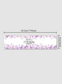 30 piezas de etiquetas personalizadas con mariposas para botellas, pegatinas de vinilo holográfico personalizadas para fiesta de cumpleaños - Multicolor - Ver 3