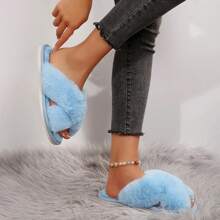 Fluffy Slippers, Furry Slippers For Women, Outdoor Wear 2024 New , Autumn/Winter, Home/House Slippers, Summer