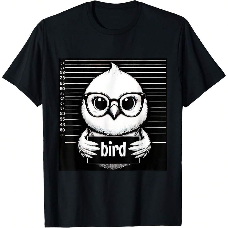 Bird Funny Wanted Bad Bird Prisoner Prison Jail Bird Lover T-Shirt