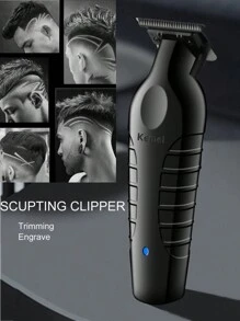 Kemei Kemei KM-2299 With Extra Blade Barber Cordless Hair Trimmer 0mm Zero Gapped Carving Clipper For Men Professional Haircut Machine Electric Rechargeable Hair Trimming Machine Barber Trimmer Hair Beard Shaver