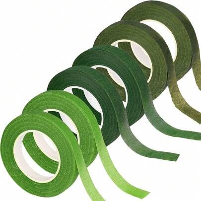 5 Rolls Green Floral Tape, 90 Feet Per Roll,Premium Waterproof Floral Tape For Flower Arrangements, DIY Crafts, And Gift Wrapping - & Non-Slip Adhesive Design,Heat-Resistant Floral Tape For Professional Florists And Craft Enthusiasts - Tear-Resistant Crepe Paper For Wedding Decorations And DIY Projects, Non-Woven Floral Tape - Perfect For Floral Design, Gift Wrapping, And Event Decorations Gifts Birthday Graduation