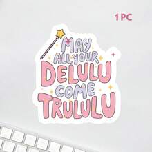 Mögen sich all Deine Trugbilder erfüllen, lustiger Aufkleber, sarkastischer Vinyl-Aufkleber in Ausschnittform, humorvoller, wasserdichter und witterungsbeständiger Aufkleber für Wasserflaschen, Laptops, Tassen, Autos, Tagebücher und für den Außenbereich, langanhaltend, abnehmbar, wiederverwendbar und von hoher Qualität, Schulmaterial, Rückkehr zur Schule - Verschiedenfarbig - Übersicht 12