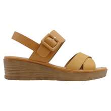 Women's Brown Vegan Leather Platform Sandals By RBCOLLECTION