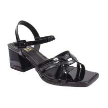 Women's Sandals With Low Block Heel,  2025 Comfort - 黑色 - 查看 3