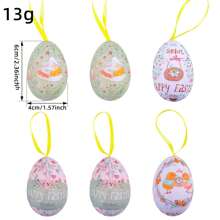 6PCS- Easter Egg Hanging Creative Braided Basket Eggs Easter Decorating Pieces Scene Layout Eggs - Multicolor - View 20