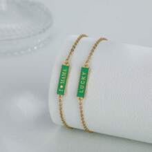 Stainless Steel Chain Bracelet Mother Daughter Matching Sets, Mother's Day Gift