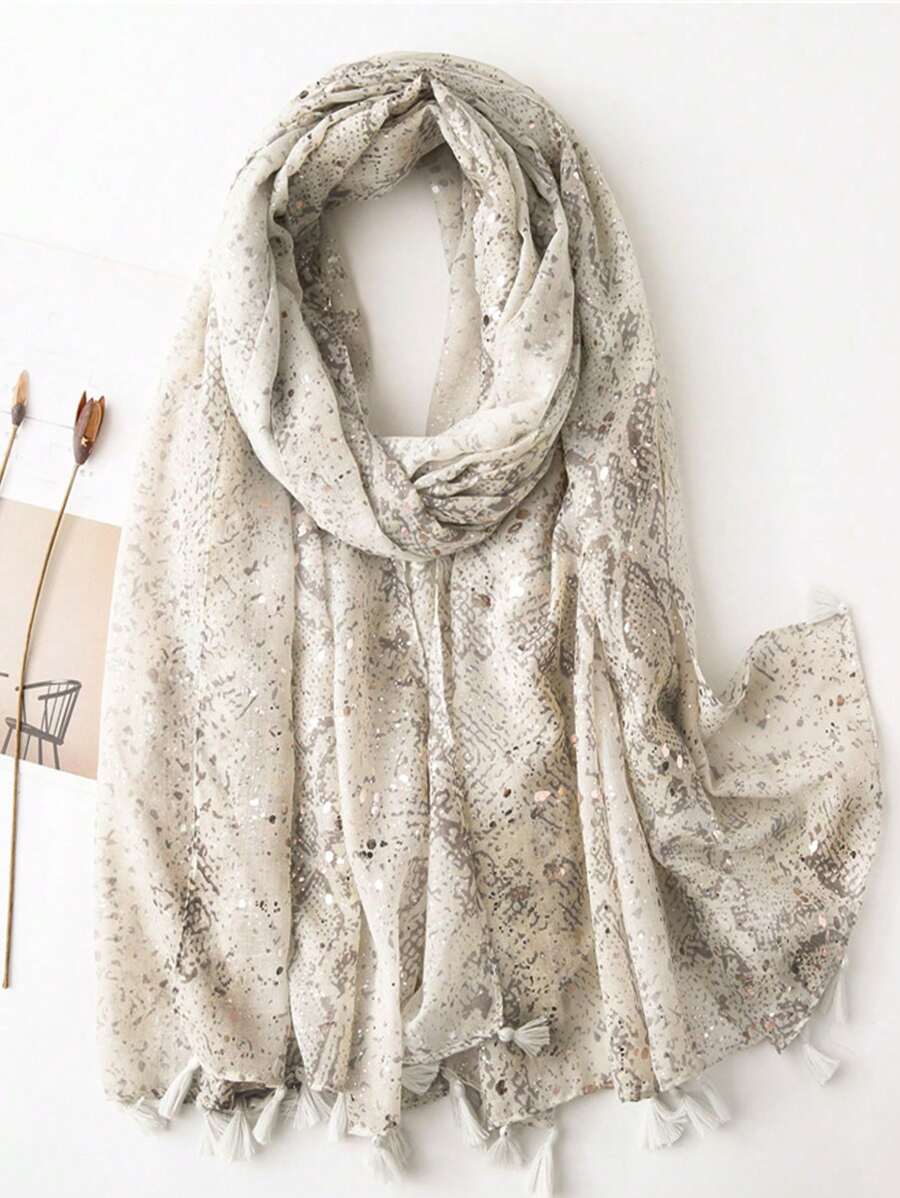 优雅沙滩配饰，女士轻盈围巾，印花鲜艳，时尚波西米亚风披肩，适合春夏穿着，大号雪纺沙滩巾，防晒连衣裙