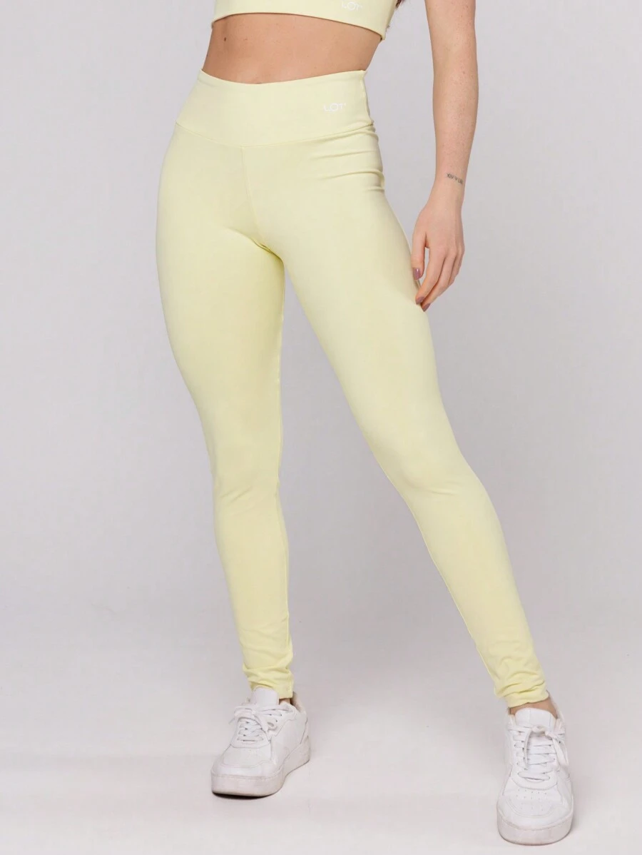 Women's Basic Gym Polyamide Fitness Leggings Navy Blue And Gray Intense Lot Fitness Collection - Yellow - View 1