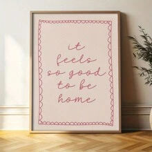 1件裝裱畫布牆面藝術海報「Coming Home Is Great」畫布海報，日常正能量提醒海報，居家裝飾，時尚臥室藝術宿舍裝飾，適用於客廳、臥室、辦公室、餐廳、酒吧、浴室裝飾，生日畢業禮物 - 彩色 - 查看 2