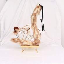 1pc Paasdecoratie Feestbenodigdheden Kattenoren Hoofdband en Staart, Feestaccessoires, Kostuumrekwisieten, Fotografierekwisieten, Dierenbont Hoofdband en Staart