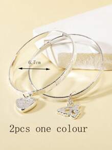 2 件儿童心形和蝴蝶心形手链 - 彩色 - 查看 18