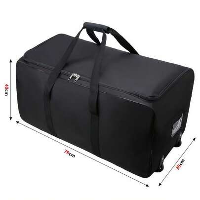 Bolsa de viagem com rodas, mala de viagem dobrável, mala de viagem dobrável em tecido Oxford, bolsa de viagem portátil com rodinhas para acampamento, férias, esportes, academia, passeios com compartimento, grande capacidade de armazenamento.