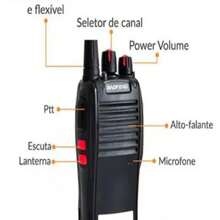 Kit 2 rádios comunicador baofeng Alcance 12 Km 16 Canal BF 777S Profissional recarregável rádio segurança envio imediato - Preto - Visão 10