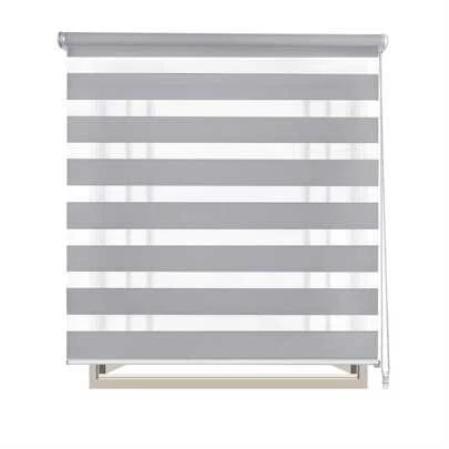 Kynley Estor Enrollable, Doble Capa Noche y Día, 60-160x180cm, Fácil de Instalar, para Ventanas y Puertas, Translúcido y Opaco