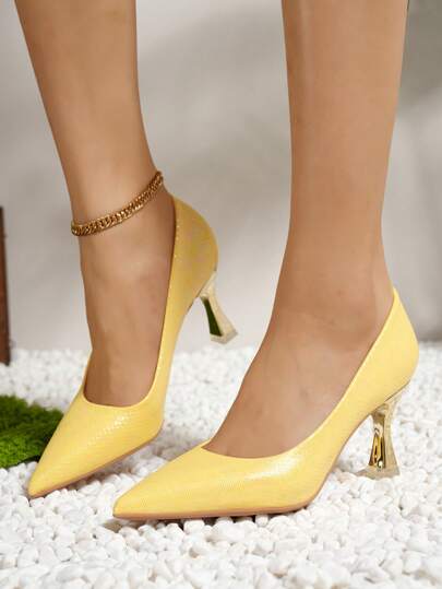 New Women High Heel Shoes Sexy Nightclub Casual Pointed Toe Thin Heels Low Vamp Pumps For Spring Autumn