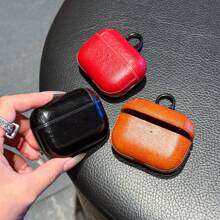时尚 PU 皮革 AirPods 保护套带登山扣，优质保护套兼容 Airpods 1/2/3/4/Pro/Pro2，别致的设计 - 彩色 - 查看 7