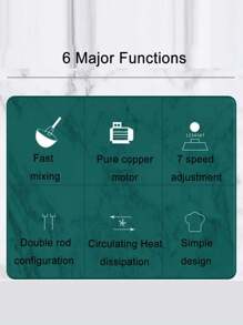 Mezclador eléctrico de la cocina de Blender batidor de huevo Crema mezclador 7-velocidad de la mano 180W - Multicolor - Ver 9