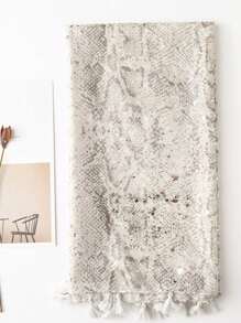 优雅沙滩配饰，女士轻盈围巾，印花鲜艳，时尚波西米亚风披肩，适合春夏穿着，大号雪纺沙滩巾，防晒连衣裙