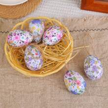 6PCS- Easter Egg Hanging Creative Braided Basket Eggs Easter Decorating Pieces Scene Layout Eggs - Multicolor - View 12