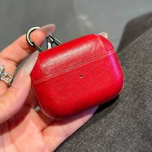 时尚 PU 皮革 AirPods 保护套带登山扣，优质保护套兼容 Airpods 1/2/3/4/Pro/Pro2，别致的设计 - 彩色 - 查看 3